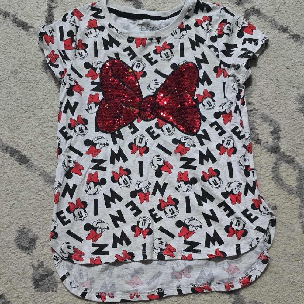 Disney Minnie Mouse Kids Tee - Red and Black